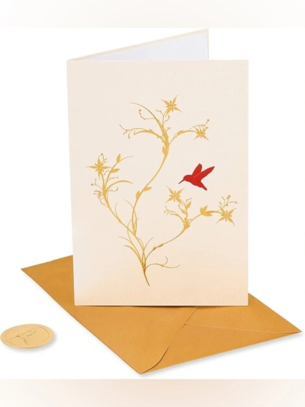🆕Papyrus Bundle Of 4 Red Hummingbird Greeting Cards